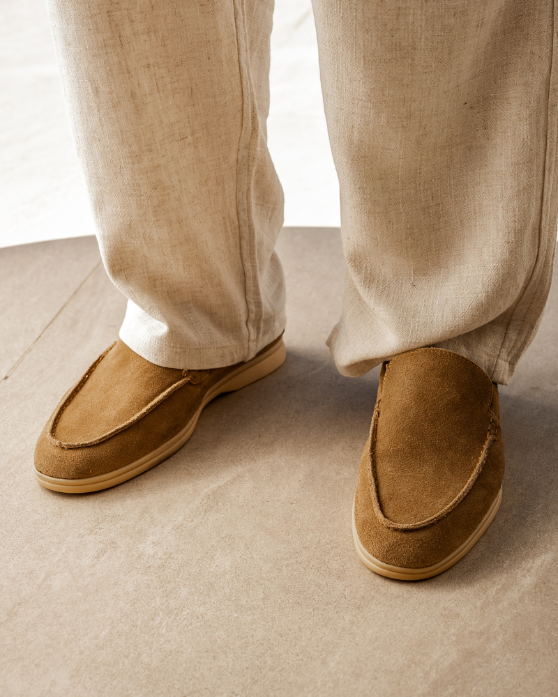Luke | Mocassin en Suède Style Vieille Argent pour Hommes