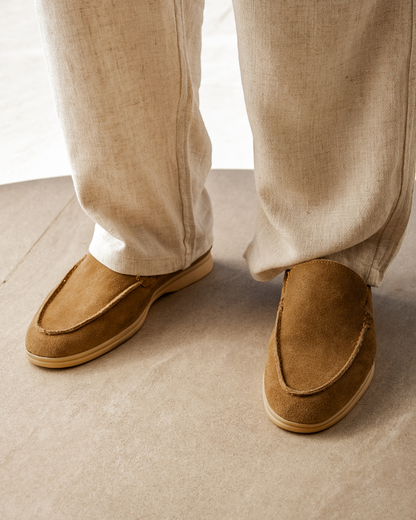 Luke | Mocassin en Suède Style Vieille Argent pour Hommes