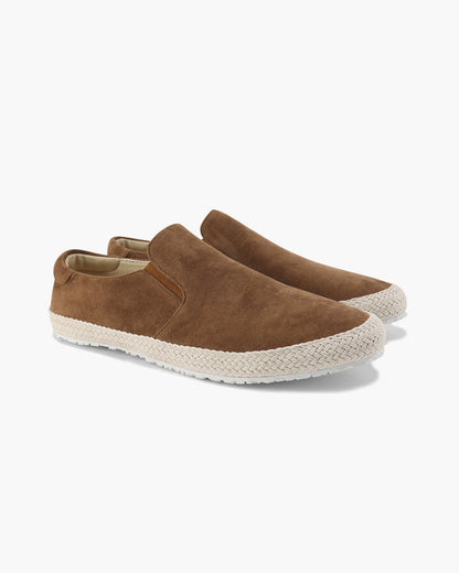 Jacob | Espadrille Élégante pour Hommes en Suède avec Semelle en Jute
