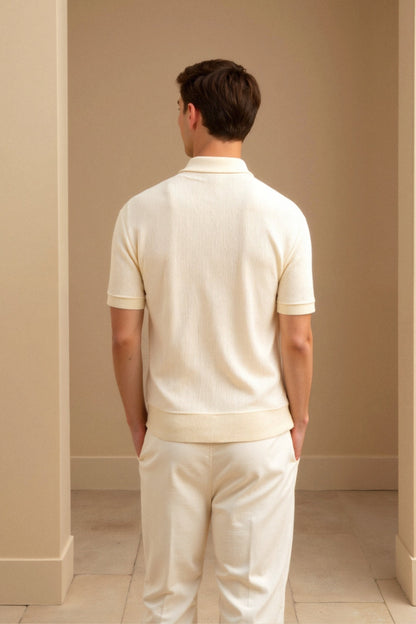 Polo pour Hommes en Beige – Élégant & Intemporel