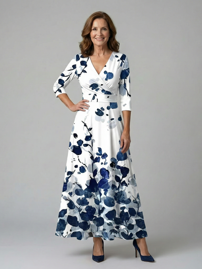 Robe Midi Croisée à Col Celine