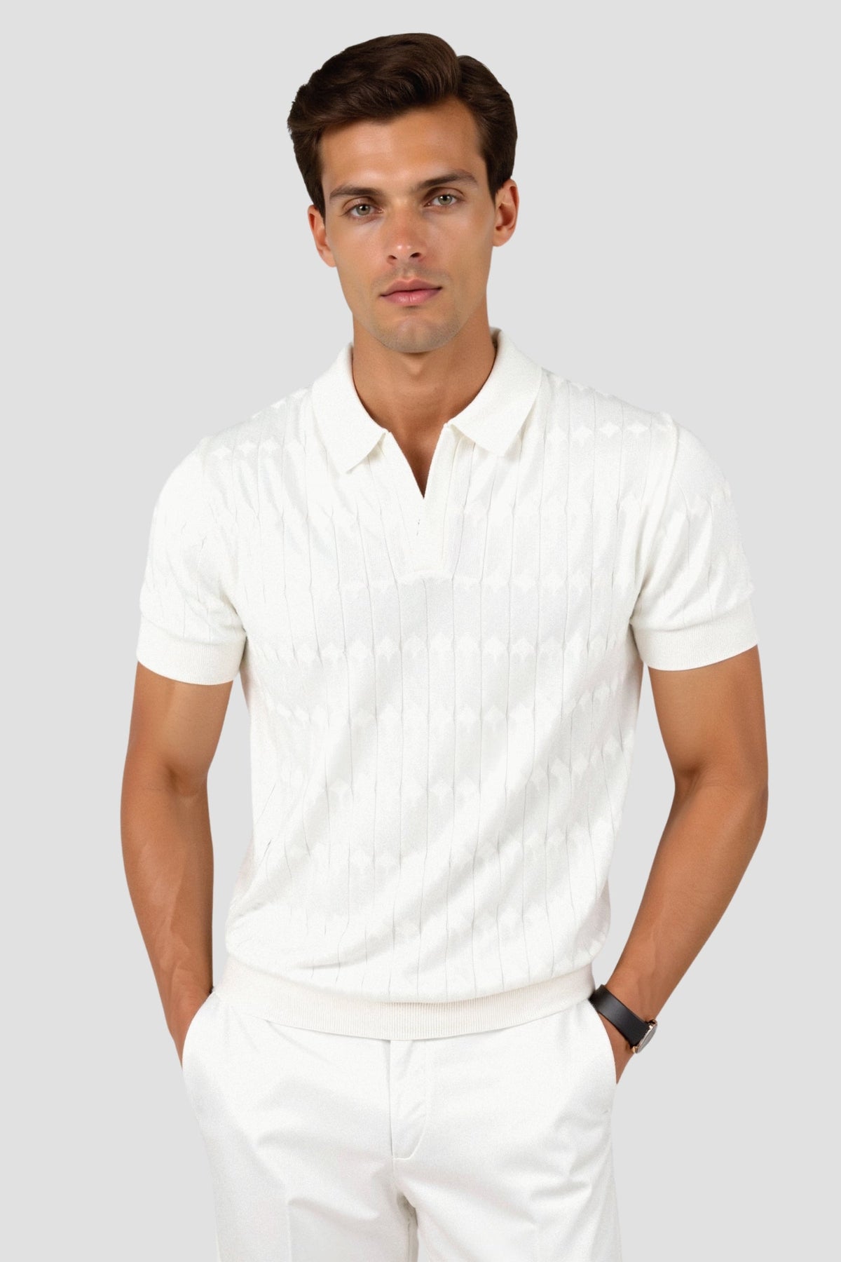 Polo pour Hommes en Blanc – Classique et Élégant