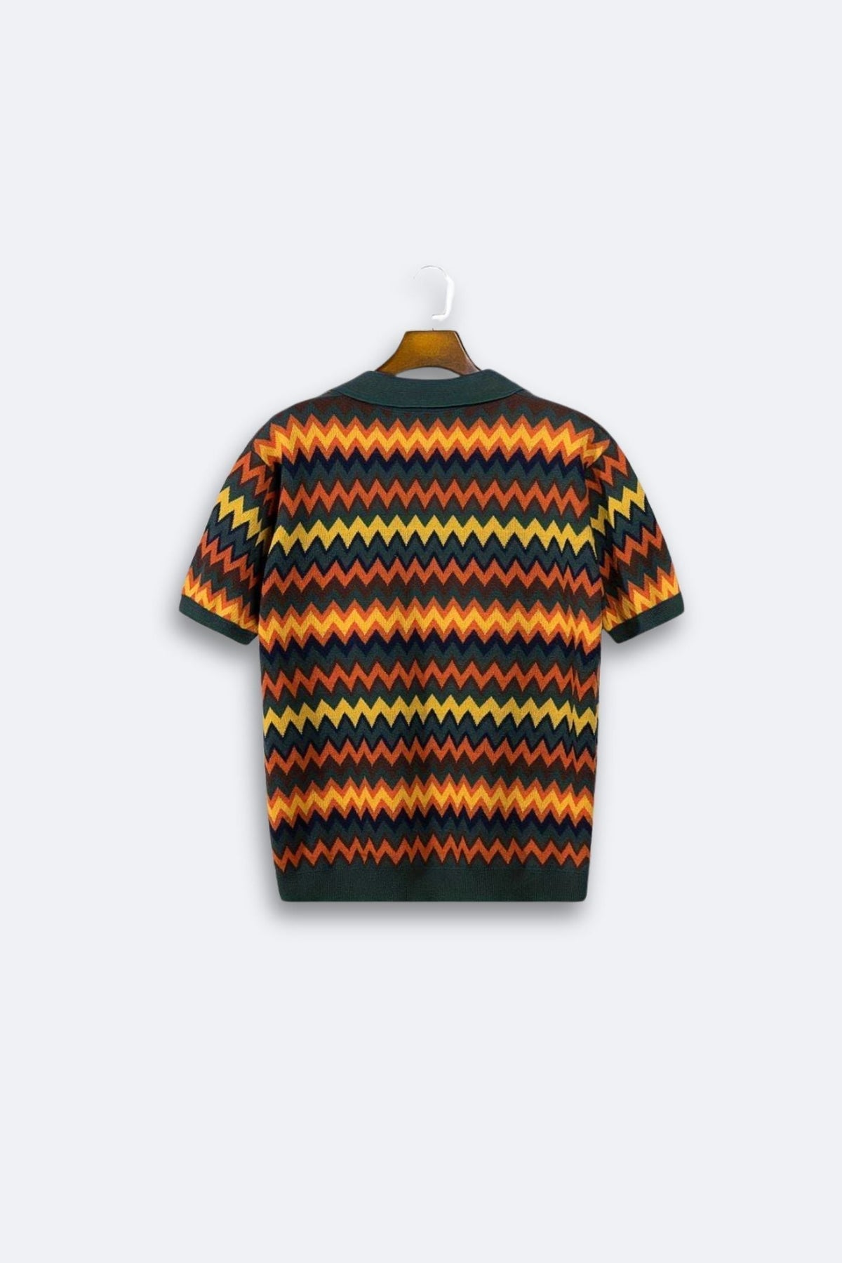 Pull Rétro avec Motif Zigzag