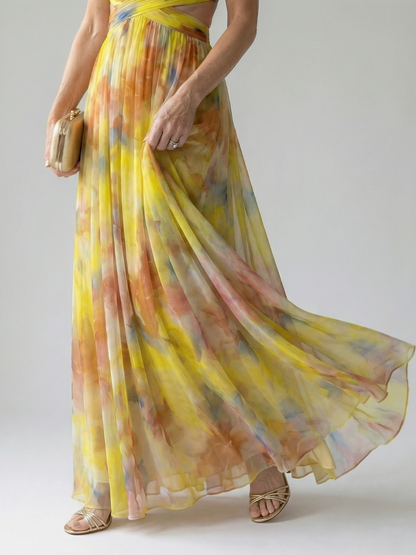 Robe Maxi à Enveloppe Douce Isel