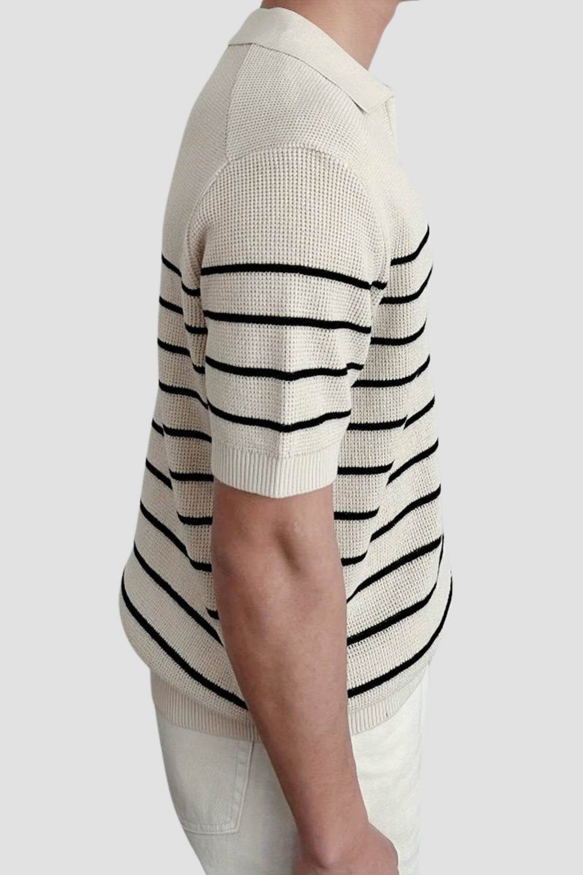 Polo pour hommes à rayures avec manches courtes – Intemporel &amp; Polyvalent