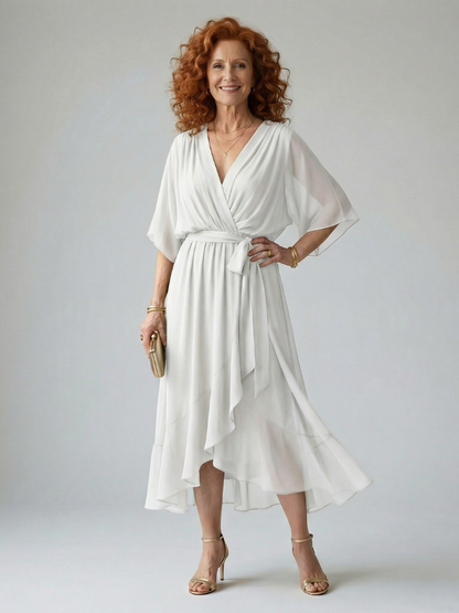 Robe Midi Drapée Elric