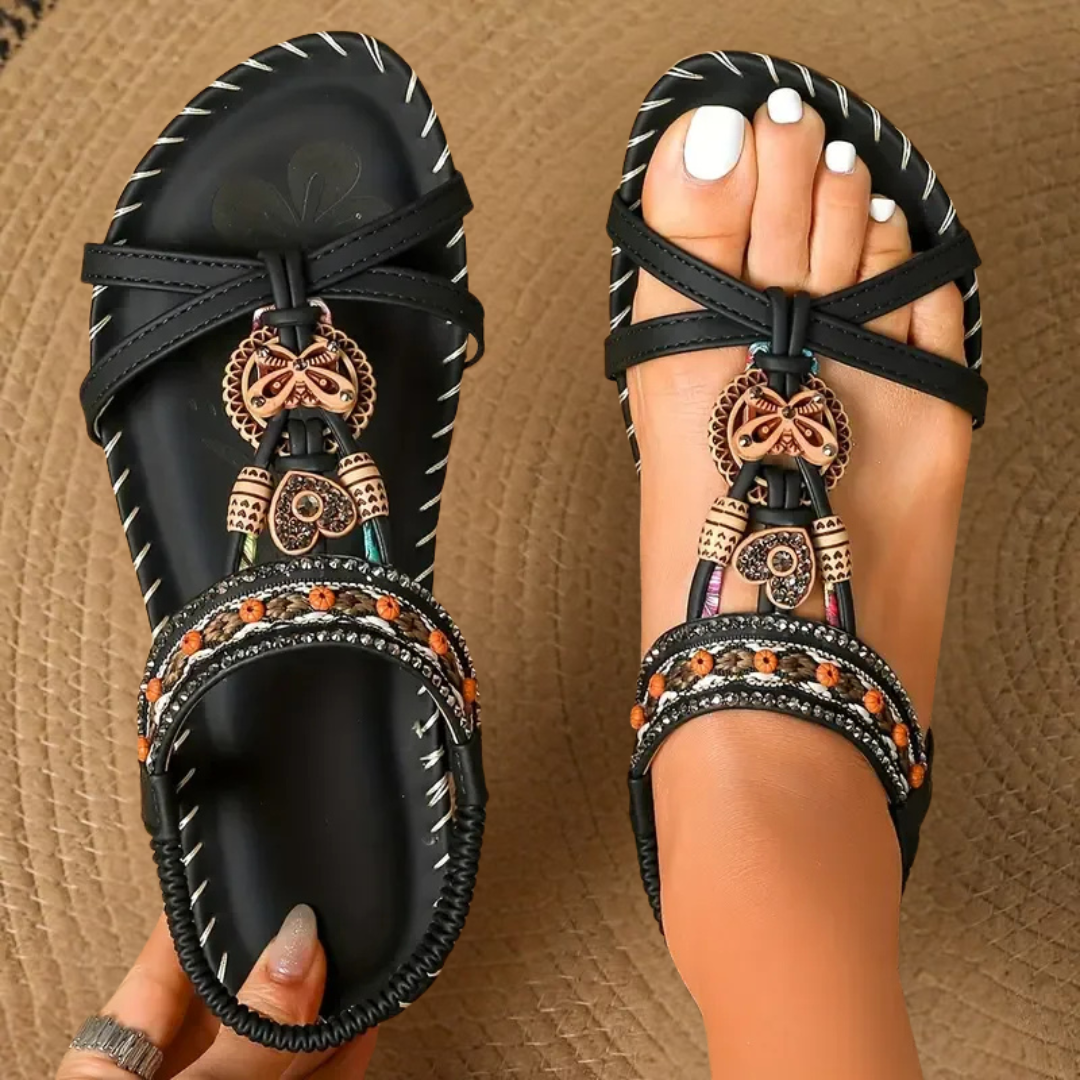 Nadia™ Sandales orthopédiques de style Ibiza pour le confort et l'élégance.