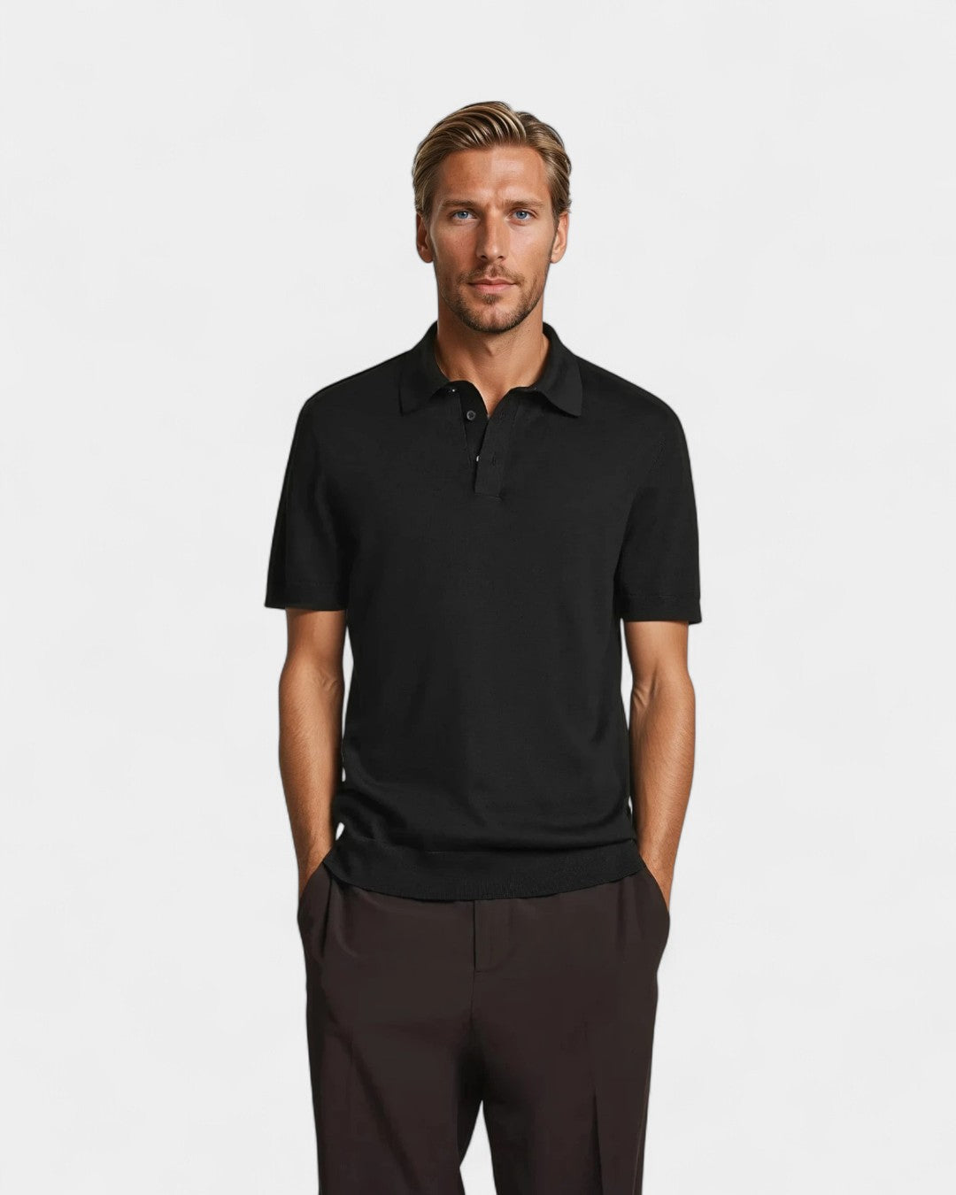 Polo Homme Minimaliste à Manches Courtes Premium