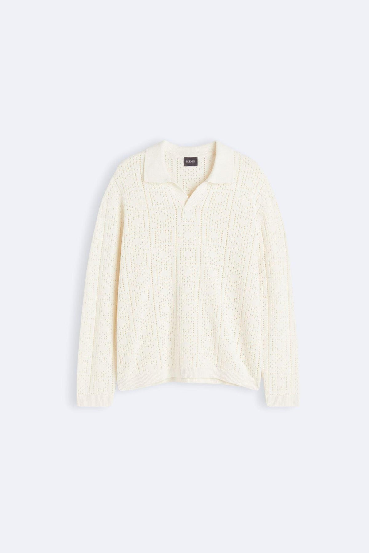 Pull élégant au crochet et à tricoter avec col polo