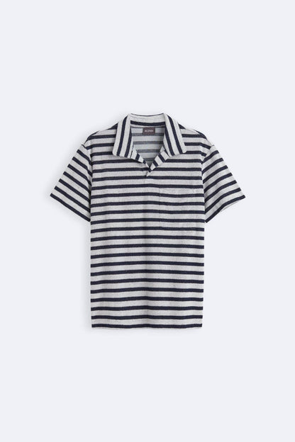 Polo Rayé Tricoté | Élégance Maritime avec une Touche Moderne