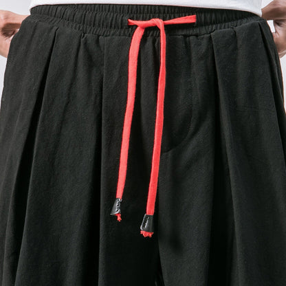 PANTALONS OVERSIZE EN COTON