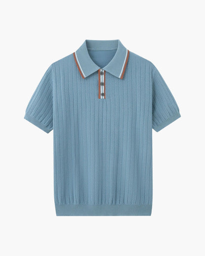 Theo | Polo d'été en tricot avec col contrasté