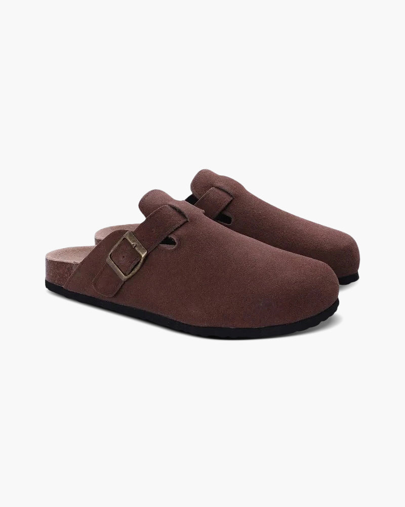 Luke | Sabot pour hommes en suède confortable avec semelle ergonomique