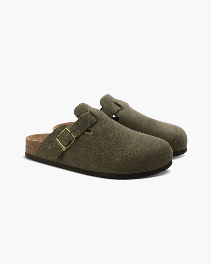 Luke | Sabot pour hommes en suède confortable avec semelle ergonomique