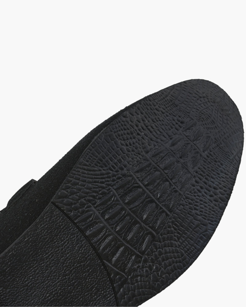 Elias | Mocassins pour hommes en daim avec un détail métallique chic