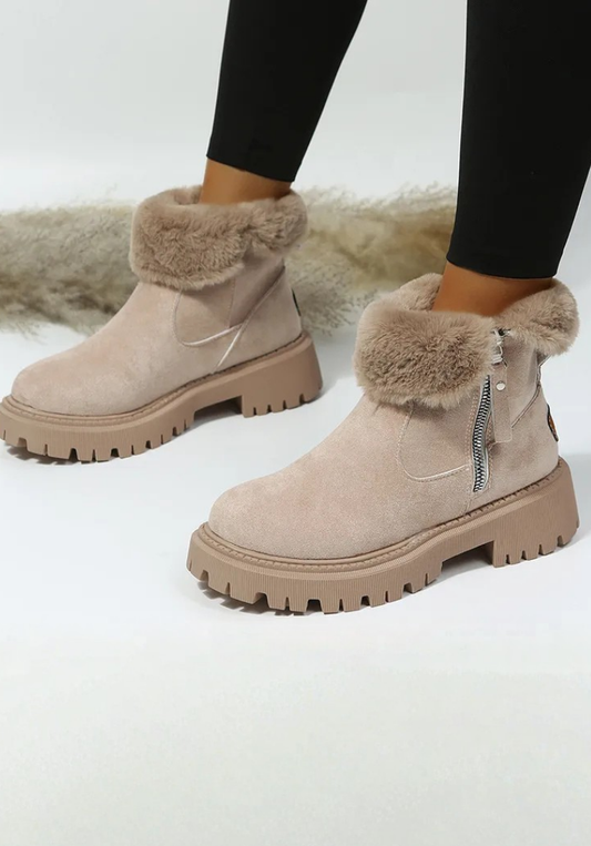 Leyla™ : Bottes chaudes en tissu souple