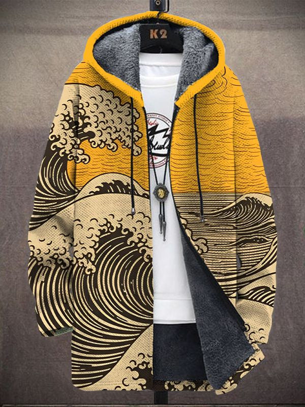 Margot | Cardigan à Capuche Imprimé Artistique