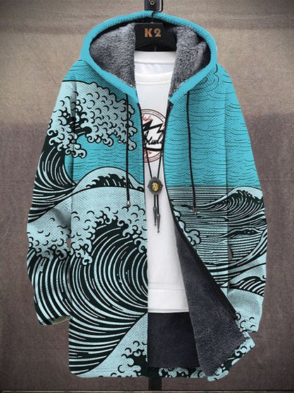 Margot | Cardigan à Capuche Imprimé Artistique