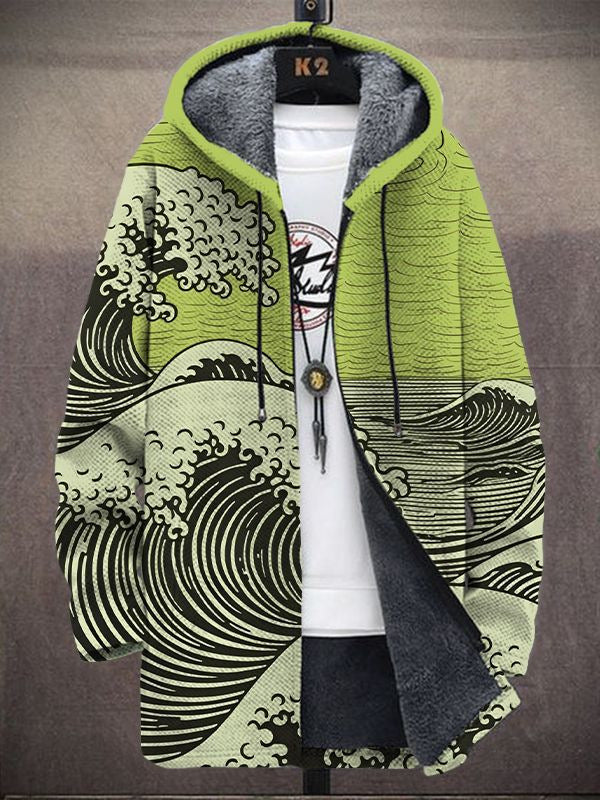 Margot | Cardigan à Capuche Imprimé Artistique