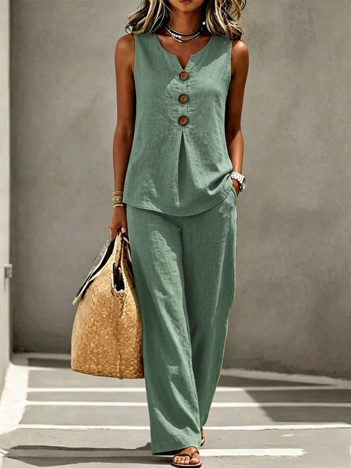 Joséphine | Ensemble pantalon fluide et élégant
