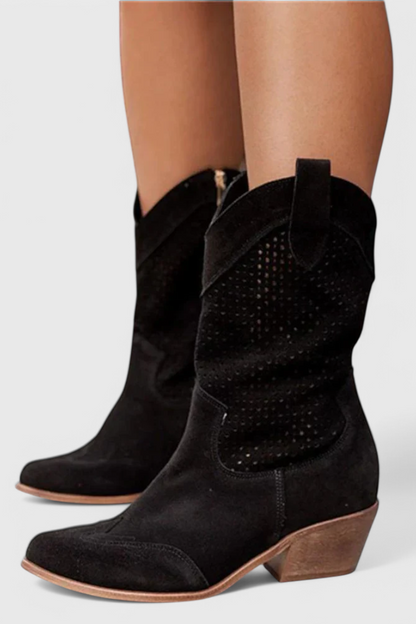 Anna - bottes modernes de cow-boy avec fermeture latérale élastiquée