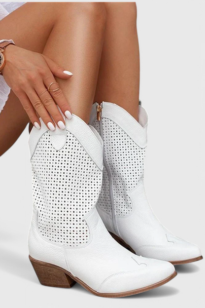 Anna - bottes modernes de cow-boy avec fermeture latérale élastiquée