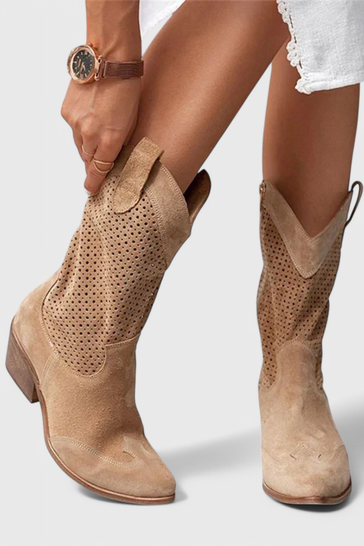 Anna - bottes modernes de cow-boy avec fermeture latérale élastiquée