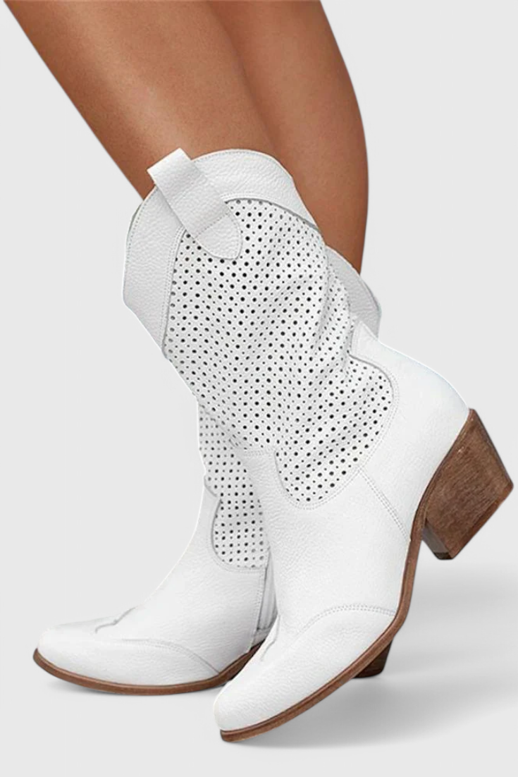 Anna - bottes modernes de cow-boy avec fermeture latérale élastiquée