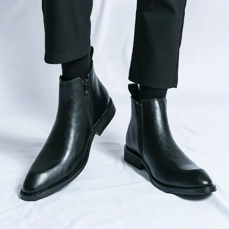 Hans™ Bottes Chelsea Minimalistes pour Hommes
