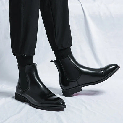 Edgar™ Bottines Chelsea Brillantes avec Semelle Rouge