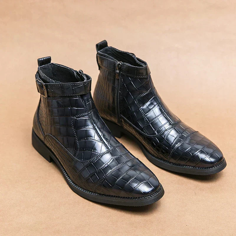 Ivo™ Luxe Bottines Croco-Patron pour Hommes