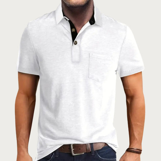 Polo Homme à Manches Courtes Boutonné Confort Casual