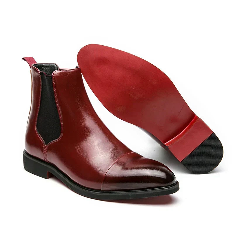 Edgar™ Bottines Chelsea Brillantes avec Semelle Rouge