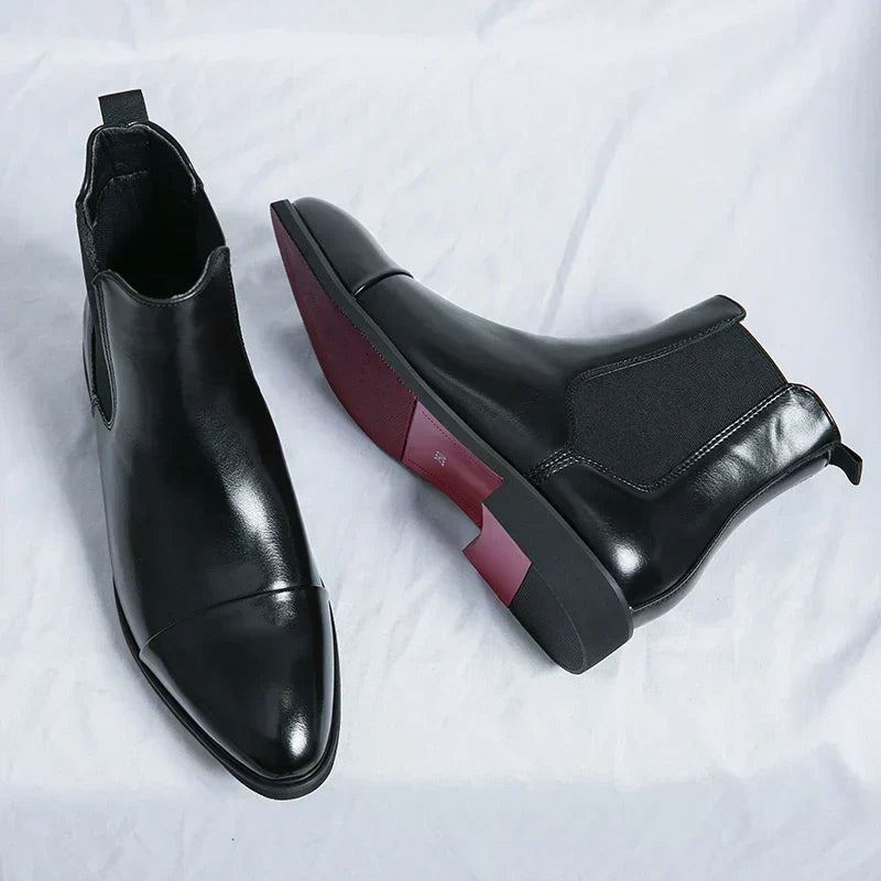 Edgar™ Bottines Chelsea Brillantes avec Semelle Rouge