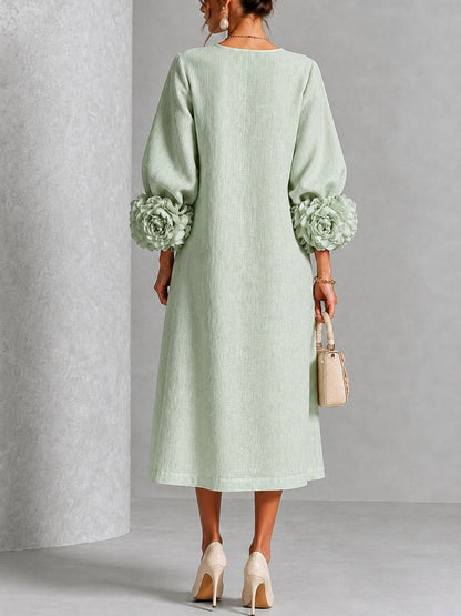 Sienna | Robe Midi à Manchettes Fleuries