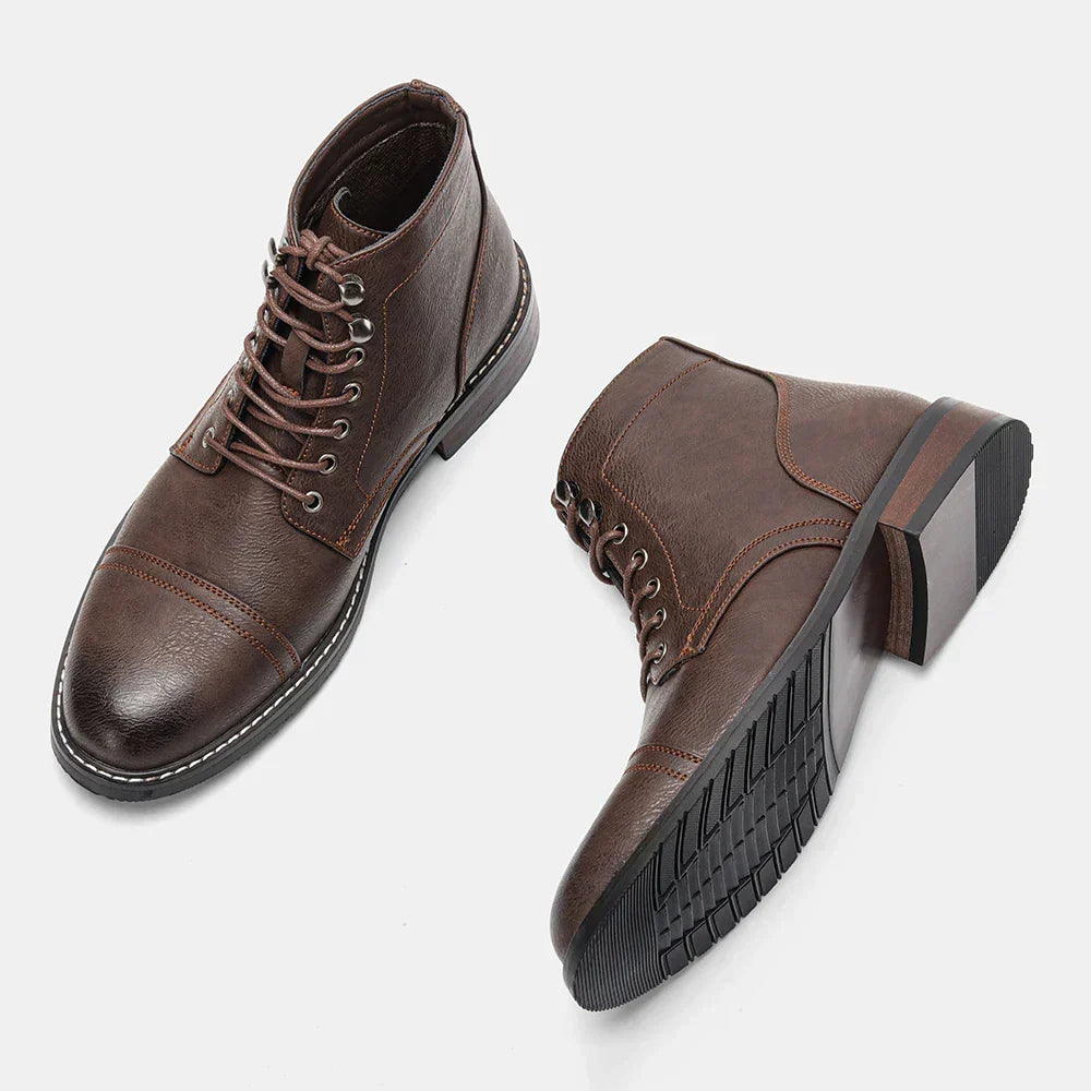 Felix™ Bottes en Cuir Classiques pour Hommes avec Semelle Antidérapante