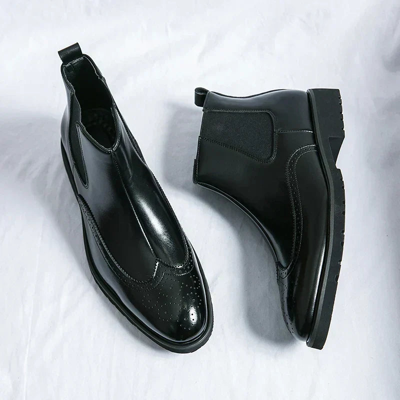 Fabian™ Bottines Chelsea Brillantes pour Hommes