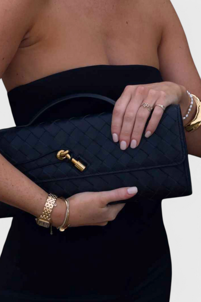 Pochette Melanie à nœuds dorés