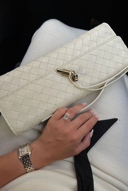 Pochette Melanie à nœuds dorés