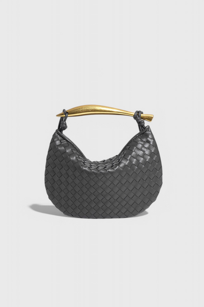 Sac Gerda tissé avec poignée dorée