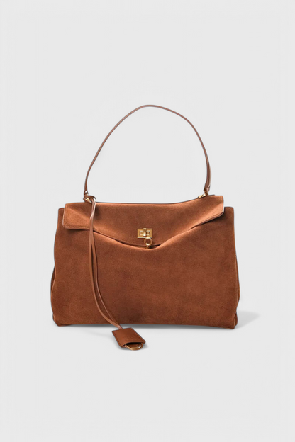 Sac à bandoulière en daim henné