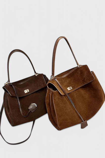 Sac à bandoulière en daim henné