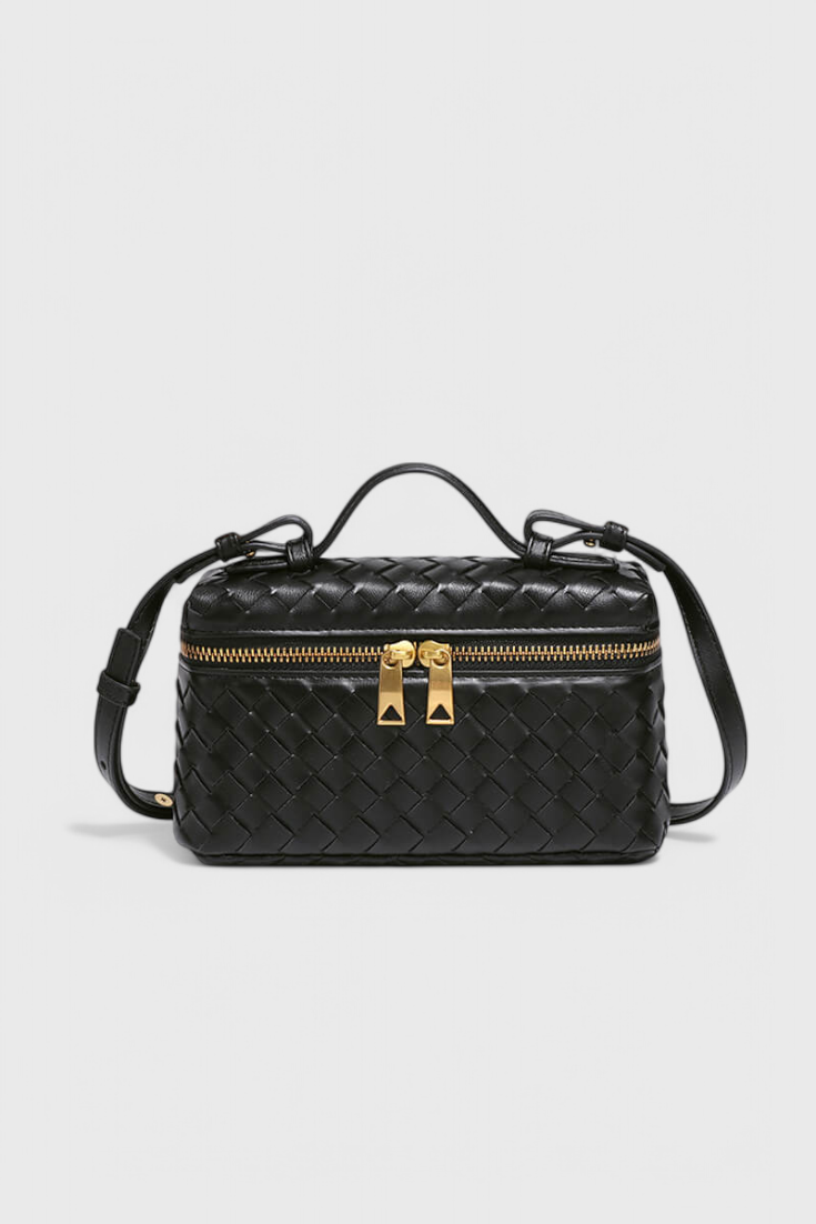 Milla Mini sac à main tissé avec accessoires dorés