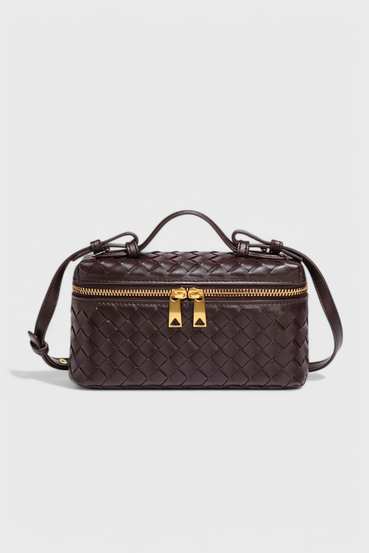 Milla Mini sac à main tissé avec accessoires dorés