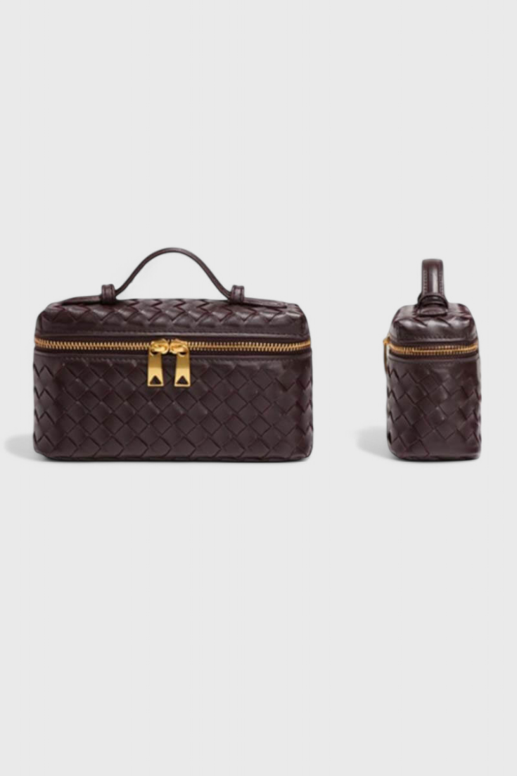 Milla Mini sac à main tissé avec accessoires dorés
