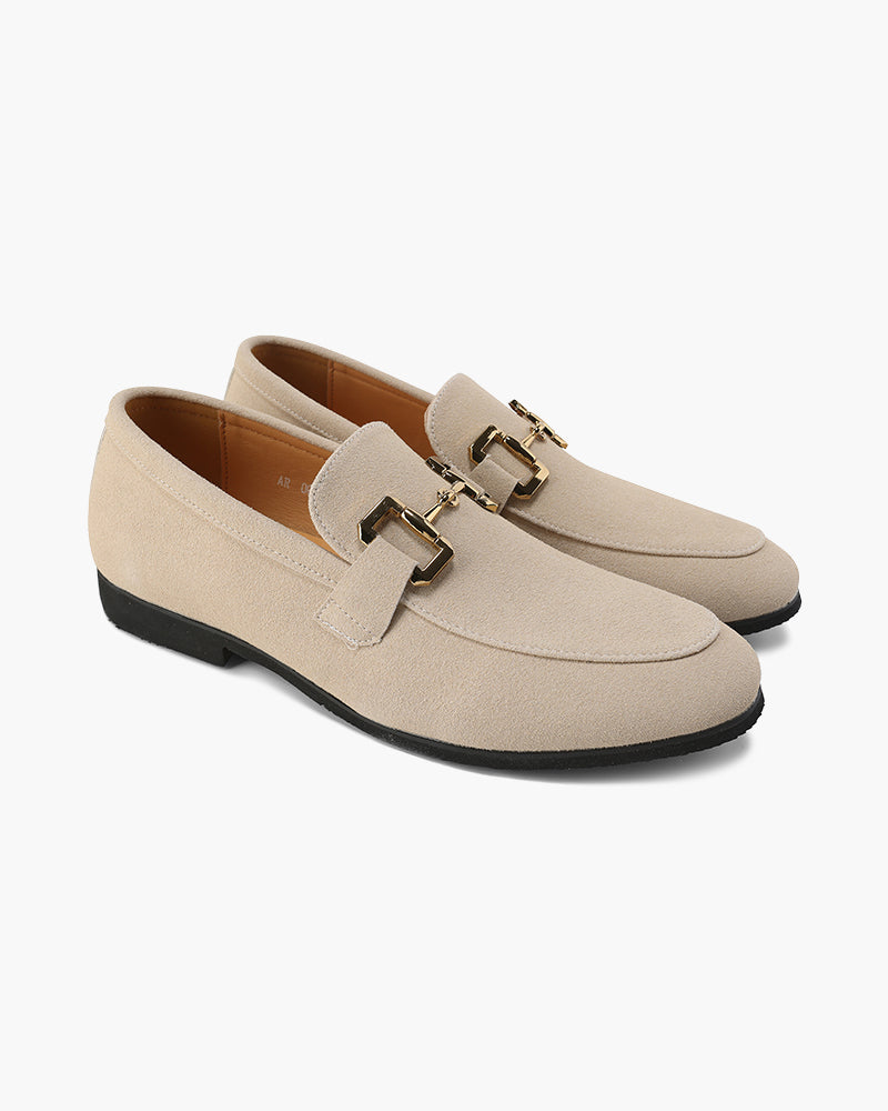 Elias | Chausson pour homme en daim avec un élégant détail métallique