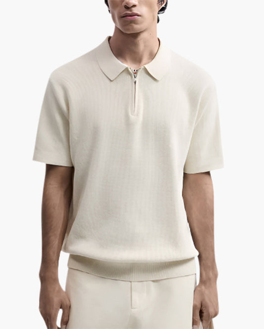 Brooks | polo en maille à manches courtes pour hommes avec demi-zip