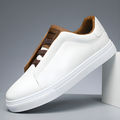 Alexander | Baskets blanches pour hommes en cuir de haute qualité