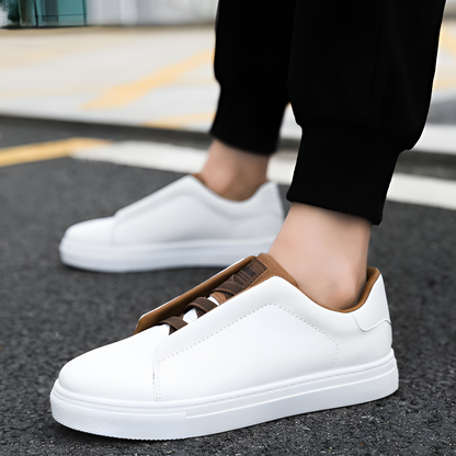 Alexander | Baskets blanches pour hommes en cuir de haute qualité