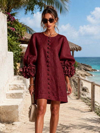 Camellia | Mini-Robe à Manchettes Rosette